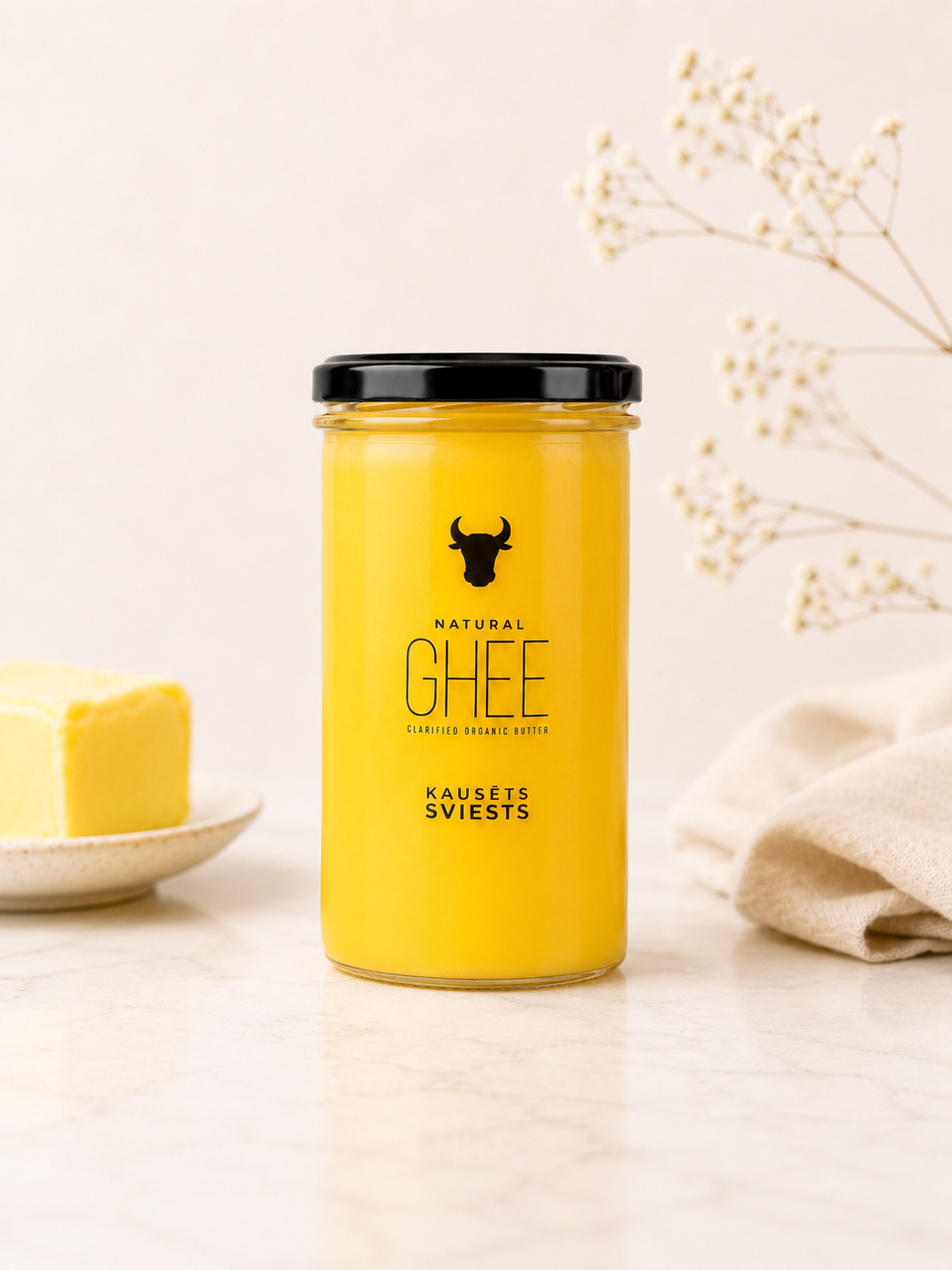 Ghee sviests - kausētais sviests 500ml Ghee sviests - kausētais sviests 500ml